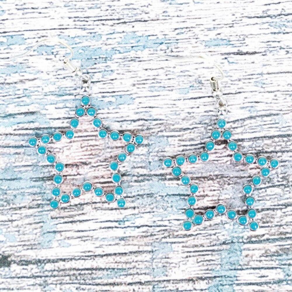 Turquoise Star Earrings